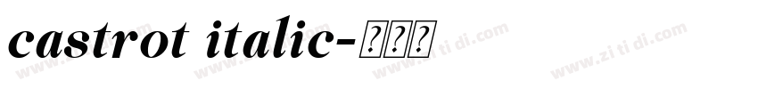 castrot italic字体转换